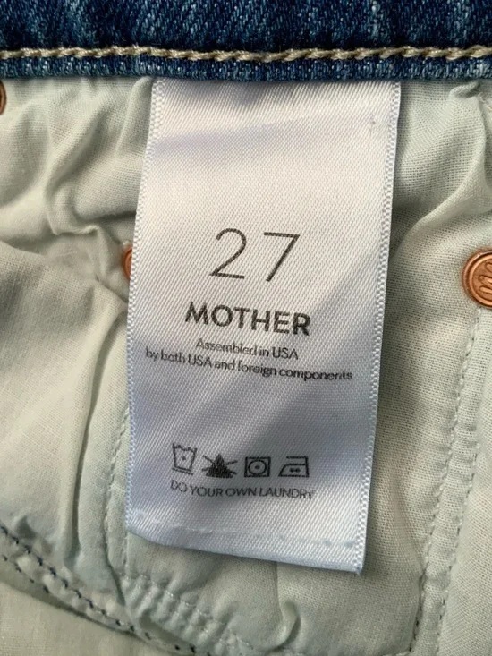 MOTHER SUPERIOR Jeans Full-Pipe Flood It’s a Small World Blue Size 27 - Picture 9 of 14